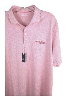 NWT Johnnie-O Mens Polo Lyndon In Azalea Mens Large  JMPO2010
